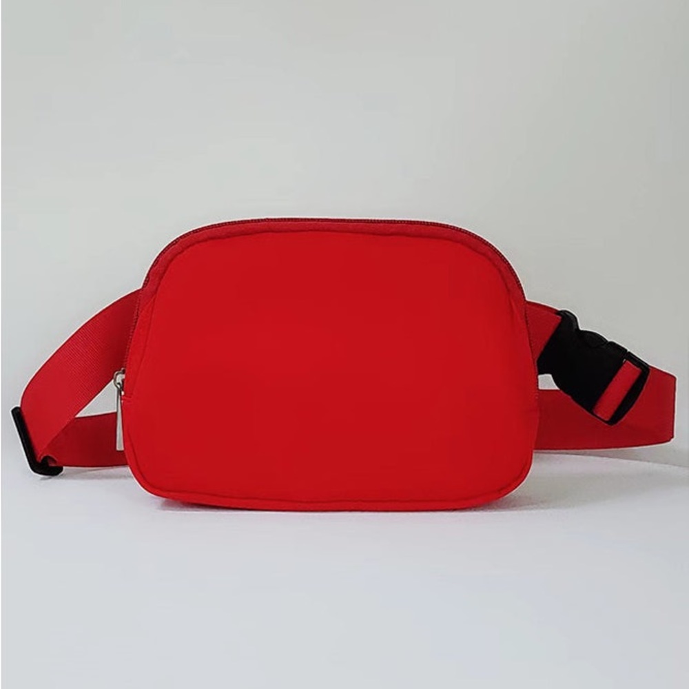 Nylon Waist/Crossbody Bag in Red